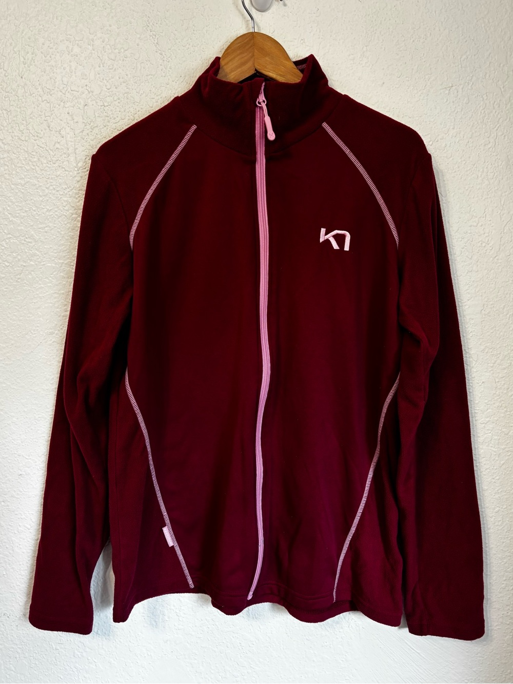 Kari Traa Fleece Raspberry/Pink Full Zip Jacket XL